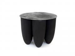  Studio Arno Declercq Artist Designer Arno Declercq Black Senufo Iroko Wood Low Coffee or Side Table - 1166724