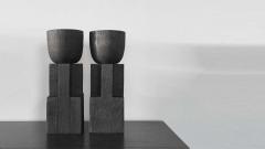 Studio Arno Declercq Goblet Vase Iroko and Oak Signed Arno Declercq - 1211906