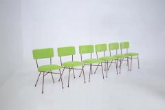  Studio BBPR Bbpr Chairs Set of Six in Velvet Green and Red - 3652539