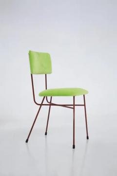  Studio BBPR Bbpr Chairs Set of Six in Velvet Green and Red - 3652545