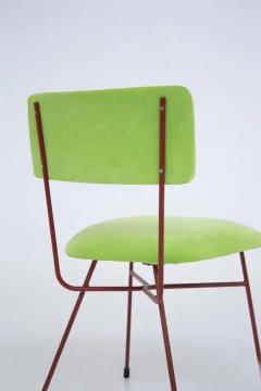  Studio BBPR Bbpr Chairs Set of Six in Velvet Green and Red - 3652569