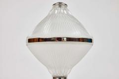  Studio BBPR Large Studio B B P R Polinnia Glass and Chrome Table Lamp c 1964 for Artemide - 1914243