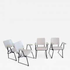  Studio BBPR Set of 12 Attr Studio BBPR Armchairs Withe Laquered Wood Torino 1945 - 1717774