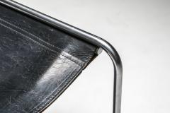  Studio Grassi Bianchi Black Leather Pasqualina CAB Dining Chairs 1970s - 1395155