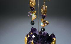  Studio Greytak RUTILATED STAR QUARTZ EARRINGS ON AMETHYST - 2276879