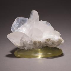  Studio Greytak Studio Greytak Calcite on Cast Glass Base White Clear Calcite Yellow Glass - 1459689