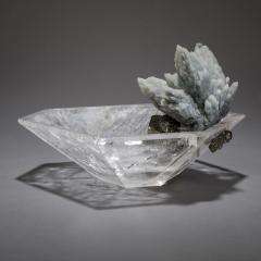  Studio Greytak Studio Greytak Crystal Bling Bowl 11 Hand Carved Quartz Blue Quartz Pyrite - 1083829