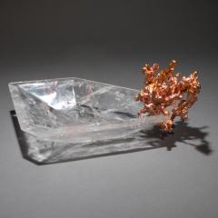  Studio Greytak Studio Greytak Crystal Bling Bowl 14 Hand Carved Rock Crystal Copper - 1139903