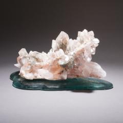  Studio Greytak Studio Greytak Himalayan Quartz on Cast Glass Pink Quartz Green Art Glass - 1459445