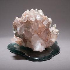  Studio Greytak Studio Greytak Himalayan Quartz on Cast Glass Pink Quartz Green Art Glass - 1459448