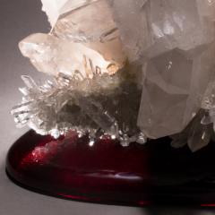  Studio Greytak Studio Greytak Himalayan Quartz on Cast Glass White Quartz on Red Art Glass - 1434658