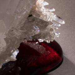  Studio Greytak Studio Greytak Himalayan Quartz on Cast Glass White Quartz on Red Art Glass - 1434662