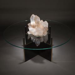  Studio Greytak Studio Greytak Iceberg Table 4 Himalayan Quartz Solid Bronze and Glass Top - 1110968