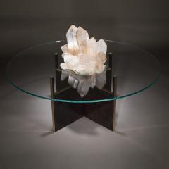  Studio Greytak Studio Greytak Iceberg Table 4 Himalayan Quartz Solid Bronze and Glass Top - 1110974