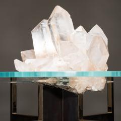  Studio Greytak Studio Greytak Iceberg Table 4 Himalayan Quartz Solid Bronze and Glass Top - 1110975