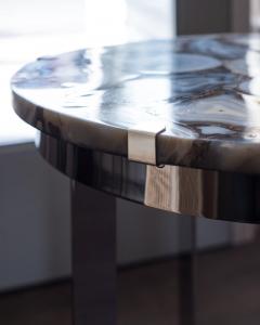  Studio Maison Nurita Contemporary Blue Grey Agate and Nickel Table by Studio Maison Nurita - 2387417