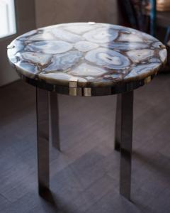  Studio Maison Nurita Contemporary Blue Grey Agate and Nickel Table by Studio Maison Nurita - 2387418