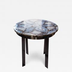  Studio Maison Nurita Contemporary Blue Grey Agate and Nickel Table by Studio Maison Nurita - 2393287