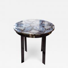  Studio Maison Nurita Contemporary Blue Grey Agate and Nickel Table by Studio Maison Nurita - 2451740