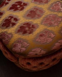  Studio Maison Nurita Pair of Gold and Pink Bevilacqua Silk Velvet Ottomans by Studio Maison Nurita - 2341605