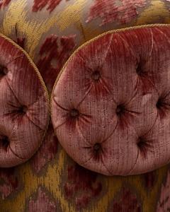  Studio Maison Nurita Pair of Gold and Pink Bevilacqua Silk Velvet Ottomans by Studio Maison Nurita - 2341608