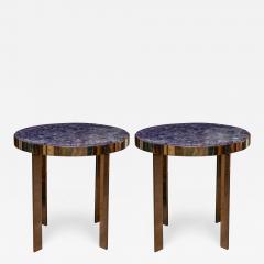  Studio Maison Nurita Pair of Purple Amethyst and Brass Tables by Studio Maison Nurita - 2250170