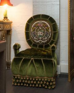  Studio Maison Nurita Studio Maison Nurita Napoleon III Inspired Green Velvet Beaded Chair - 2284400