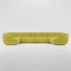  Studio SORS Canap U sofa in golden pulp chenille wool - 1910909