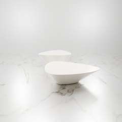  Studio SORS LOUNGE 22 Nesting Coffee Tables in smoothed limestone finish - 2827712