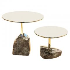  Studio Superego Pair of Labradorite Side Tables by Studio Superego - 910663