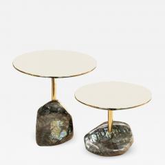  Studio Superego Pair of Labradorite Side Tables by Studio Superego - 912722