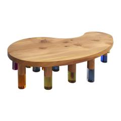  Studio Superego Studio Superego Modern Wood and Multicolor Plexiglass Italian Coffee Table - 2370023