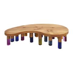  Studio Superego Studio Superego Modern Wood and Multicolor Plexiglass Italian Coffee Table - 2370025