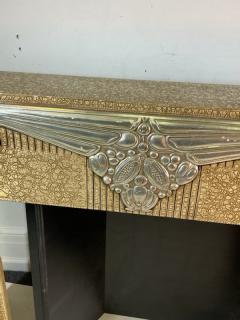  Sue et Mare ART DECO DECORATIVE FIRE PLACE MANTEL WITH STUNNING SILVER LEAF ACCENT - 2088268
