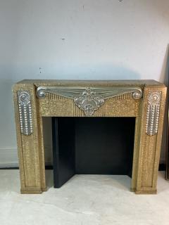  Sue et Mare ART DECO DECORATIVE FIRE PLACE MANTEL WITH STUNNING SILVER LEAF ACCENT - 2088301