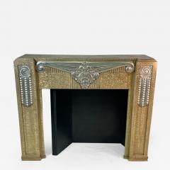  Sue et Mare ART DECO DECORATIVE FIRE PLACE MANTEL WITH STUNNING SILVER LEAF ACCENT - 2110187