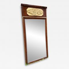  Sue et Mare EXTRAORDINARY ART DECO STYLIZED MODERNIST GILDED FLOWERS TRUMEAU MIRROR - 3679601