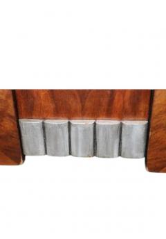  Sue et Mare MODERNIST ART DECO EXOTIC WOODS SILVER GOLD CUBISTIC FLOWERS TERRAZZO COMMODE - 4466290