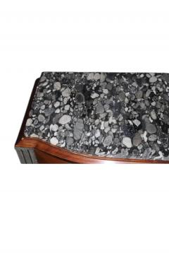  Sue et Mare MODERNIST ART DECO EXOTIC WOODS SILVER GOLD CUBISTIC FLOWERS TERRAZZO COMMODE - 4466293