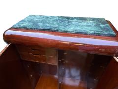  Sue et Mare RARE ELEGANT FRENCH ART DECO MARBLE FLAME MAHOGANY CABINET BY SUE ET MARE - 4618441