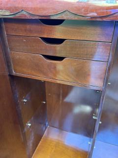  Sue et Mare RARE ELEGANT FRENCH ART DECO MARBLE FLAME MAHOGANY CABINET BY SUE ET MARE - 4618449