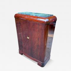  Sue et Mare RARE ELEGANT FRENCH ART DECO MARBLE FLAME MAHOGANY CABINET BY SUE ET MARE - 4640580
