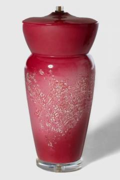  Sunset Lamps Monumental Post Modern Raspberry Pink Sorbet Ceramic Lamps by Sunset c 1980 - 3465045