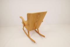  Svensk Fur Midcentury Rocking Chair in Pine G ran Malmvall Sweden 1940s - 2265025