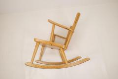  Svensk Fur Midcentury Rocking Chair in Pine G ran Malmvall Sweden 1940s - 2265028