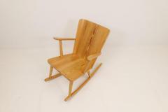  Svensk Fur Midcentury Rocking Chair in Pine G ran Malmvall Sweden 1940s - 2265045