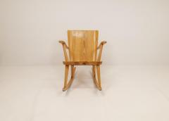  Svensk Fur Midcentury Rocking Chair in Pine G ran Malmvall Sweden 1940s - 2265046