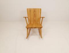  Svensk Fur Midcentury Rocking Chair in Pine G ran Malmvall Sweden 1940s - 2265047