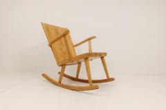  Svensk Fur Midcentury Rocking Chair in Pine G ran Malmvall Sweden 1940s - 2265062