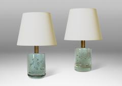  Svenskt Tenn Pair of Bubble Glass Cylinder Table Lamps by Josef Frank - 3709666